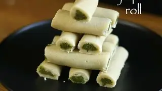 kaju pista roll recipe | kaju roll recipe | how to make kaju pista roll recipe