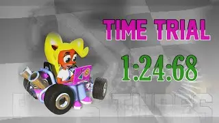 Crash Team Racing (CTR): beating Nitros Oxide at Roo's Tubes (Time Trial Mode)