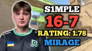 S1MPLE (16-7) RATING: 1.78 | EU FACEIT (MIRAGE) CS2 POV
