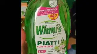 Płyn do mycia naczyń, bardzo wydajny, koncentrat, z pompką, 610 ml, Winni&rsquo;s