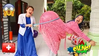 Dramatis🤣🫣😱Ibu Hamil Dipunggung Ditarik Pakai Selang Sama Bukbidan !!