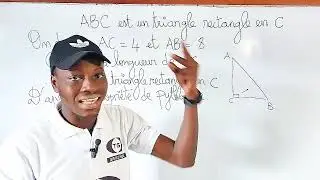 Calculer une longueur (propriété de Pythagore 3ème) #maths #fonction #education #moyenne 