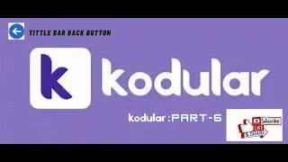 Kodular in kannada Part: 6 Tittle bar back button