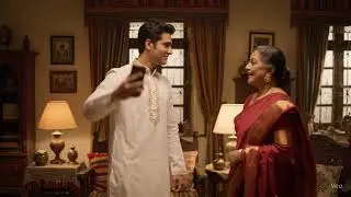 Aunty's Unexpected Encounter in Living Room