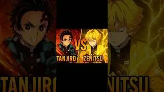 Tanjiro 🔥 vs Zenitsu ⚡ | Demon Slayer Epic Anime Battle #shorts #anime #viral
