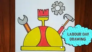 World Labour Day Drawing Easy Steps | How To Draw World Labour Day | Labour Day Poster Drawing Idea
