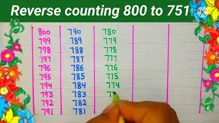 reverse counting 800 to 751। 800 to 751 reverse counting।