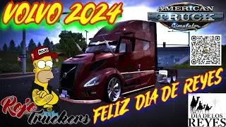 VOLVO 2024 MOD ATS FELIZ DIA DE REYES EL ROJO TRUCKERS MEXICO  DESCARGA YA