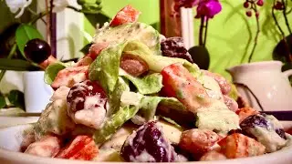 Olive Pepper Avocado Pinto Bean Endive Salad with Garlic Onion Cashew Dressing ～ Take 3