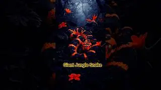Giant Jungle Snake in a Mystical Forest Realm