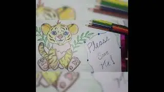 Save Tiger | poster on save tiger| chart on save tiger | #art #drawing