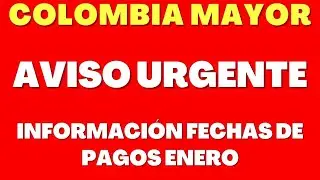 COLOMBIA MAYOR: INFORMACIÓN FECHAS DE PAGOS ENERO 2026 | PROSPERIDAD SOCIAL