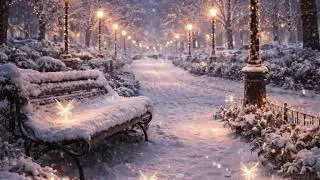 A magical Winter City Park - Tiny Fairies & Winter Lights