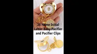 26 Name Initial Letter Baby Pacifier and Pacifier Clips #Shorts