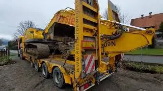 Transport eines 21T bagger ( Transporte de uma Escavadeira de 21T )