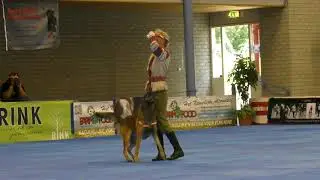 Polina Ilina and malinois Ilim. 