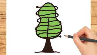 How to Draw a Whimsical Tree - Easy Drawing Tutorial for Kids and Beginners