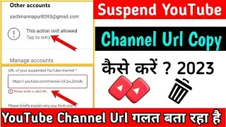 Please enter a valid URL l🥳YouTube Channel Suspend Huwa Hai l YouTube Ko appeal karte time l 2025