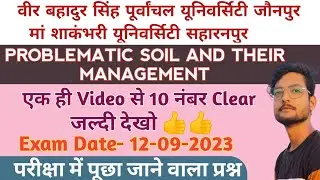 Problematic Soil And Their Management Most Important Questions Bsc Agriculture 4th Semester
