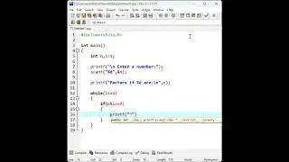 C program to print FACTOR OF A NUMBER using while loop | 