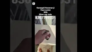 Karungali Hanuman ji Face Locket With Silver cap mala #viral #youtube #hanuman #shorts #short