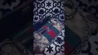 Gucci Taupe Small Horsebit ChainBag in Black