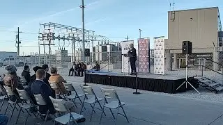 Mayor Jim Bulkley at ADM tallgrass ribbon-cutting
