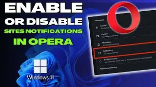 How to Enable or Disable Sites Notifications in Opera browser