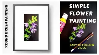 One Stroke Painting | Round brush painting | how to paint a simple flower | DIY