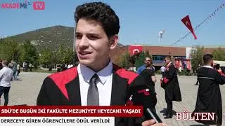 Süleyman Demirel Üniversitesi Hukuk Fakültesi'nde Dereceye Giren Öğrenciler Duygularını Aktardı.