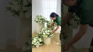 45cm White Wedding Table Centerpieces Ball Aisle Floor Flower Rose #diy #flower #floraldesign #table