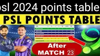 psl 2024 points table  | psl 2024 | psl today point table