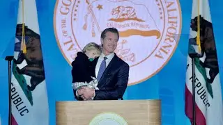 Adorable moment when son of Gavin Newsom steals spotlight