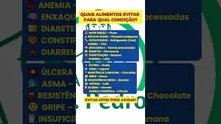 ESTES ALIMENTOS PIORAM SUA SA&Uacute;DE DE ACORDO COM SUA DOEN&Ccedil;A #sa&uacute;de #bemestar #m&eacute;dico #dicasdesa&uacute;de