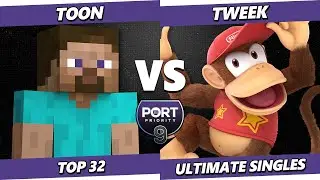 Port Priority 9 - Toon (Steve) Vs. Tweek (Diddy Kong) Smash Ultimate - SSBU