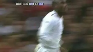Never ending sliding tackle by Sol Campbell