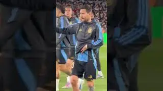 LA EMOCION DE MESSI EN EL CALENTAMIENTO #argentina #messi #emocionante #afa