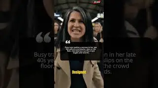 Train Station Chaos as Karen Slips Mid-Rant