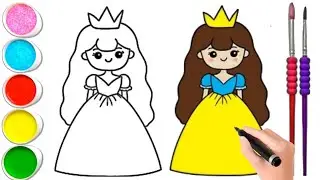 Cute 💕 Princess girl drawing for kids and toddlers |  how to draw Princess