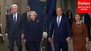 BREAKING: Bill, Hillary Clinton And George, Laura Bush Arrive For The Inauguration Of Donald Trump