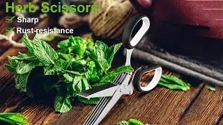 Updated 2021 Herb Scissors Set - Cool Kitchen Gadgets for Cutting Fresh Garden Herbs - #shrots