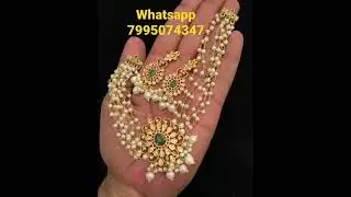 #shorts #imitationbeautiful ruby emerald uncut stone pearl choker set low price whatsapp7995074347