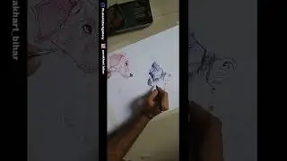 777 Charlie Sketch Short with both hand challenge #yt #shorts #pen #drawing #art #drawing #trending