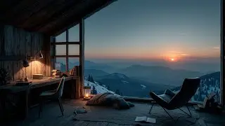 Deep Work Music for Ultimate Focus | Cozy Cabin Sunset Study & Productivity Ambience