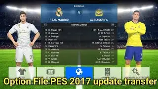 Option File PES 2017 update transfer summer V1 Free Download PS4 PS5