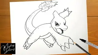 How to Draw CHARMELEON from POK&Eacute;MON Step by step