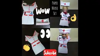 How To Make Nurse Dress and Cap | DIY Nurse Play Set | Doctor Set Nurse