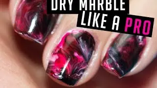 Dry Marble Nails Using Plastic Wrap!