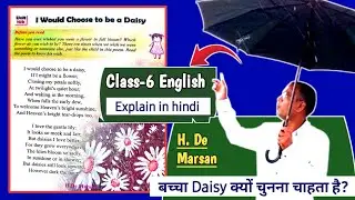Unit 10b I Would Choose to be a Daisy hindi explain | H. De Marshan | best Explanation of unit-10b