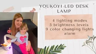 Youkoyi kids led desk lamp review and demo video by Sara